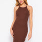 Ribbed Dress W/ halter neckline