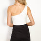 One Shoulder Ribbed Bodysuit