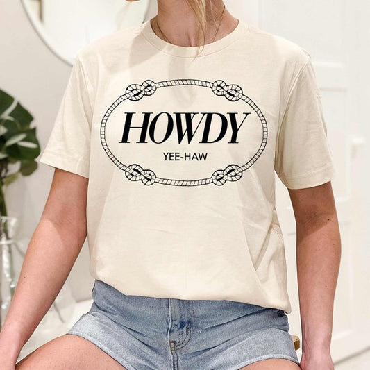 Kids Howdy Yeehaw Graphic Tee - Medium