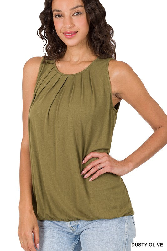 Pleated Tank Top (Multiple Colors)