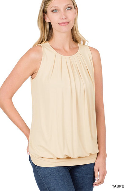 Pleated Tank Top (Multiple Colors)