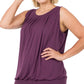 Plus Size Pleated Tank Top (Multiple)