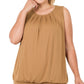Plus Size Pleated Tank Top (Multiple)