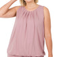 Plus Size Pleated Tank Top (Multiple)