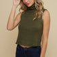 Sleeveless Turtle Neck Top (Multiple Colors)