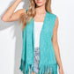 Suede Fringe Vest 3 Colors
