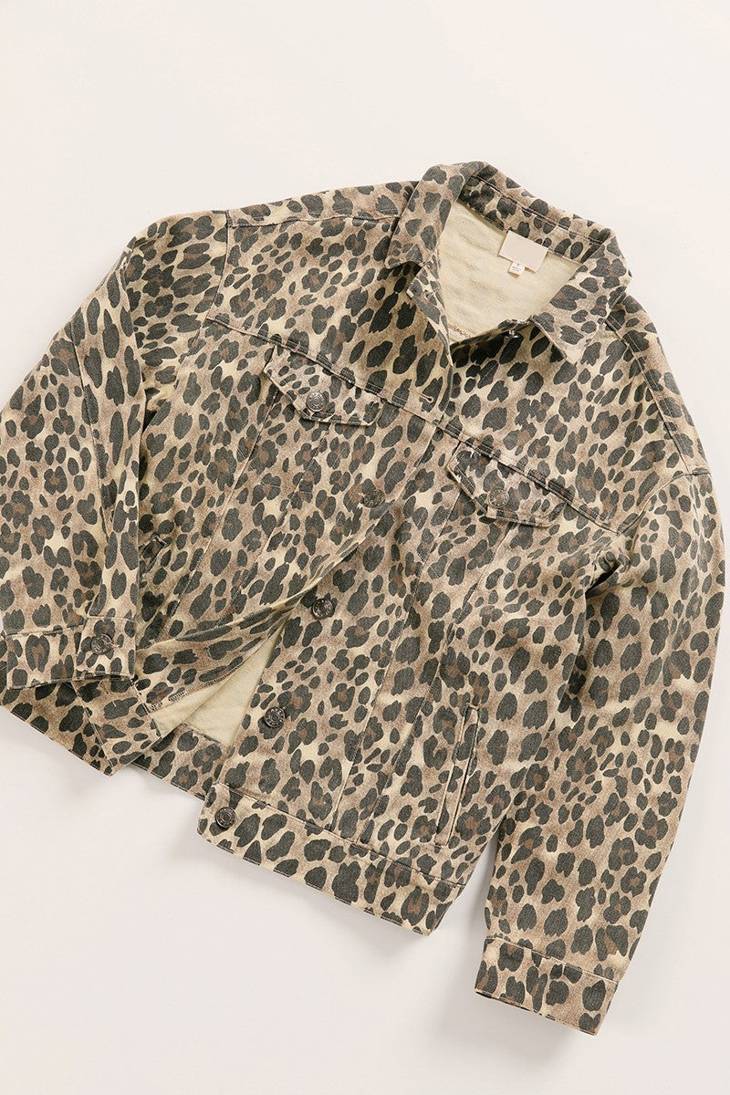 Leapord Button Jacket