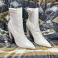 White Heel Booties