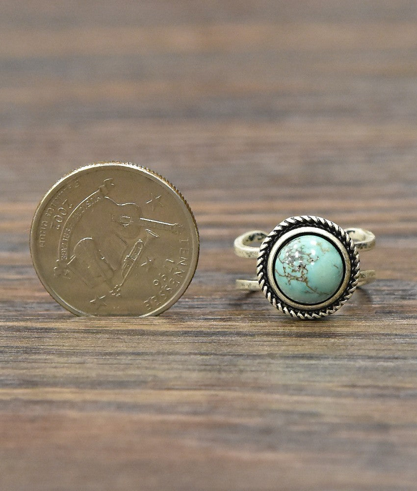 Round Turquoise Ring