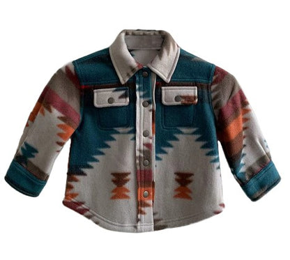 Fornia Children's Western Style Clothing Pullover Jacket with Colorful Geometric Design