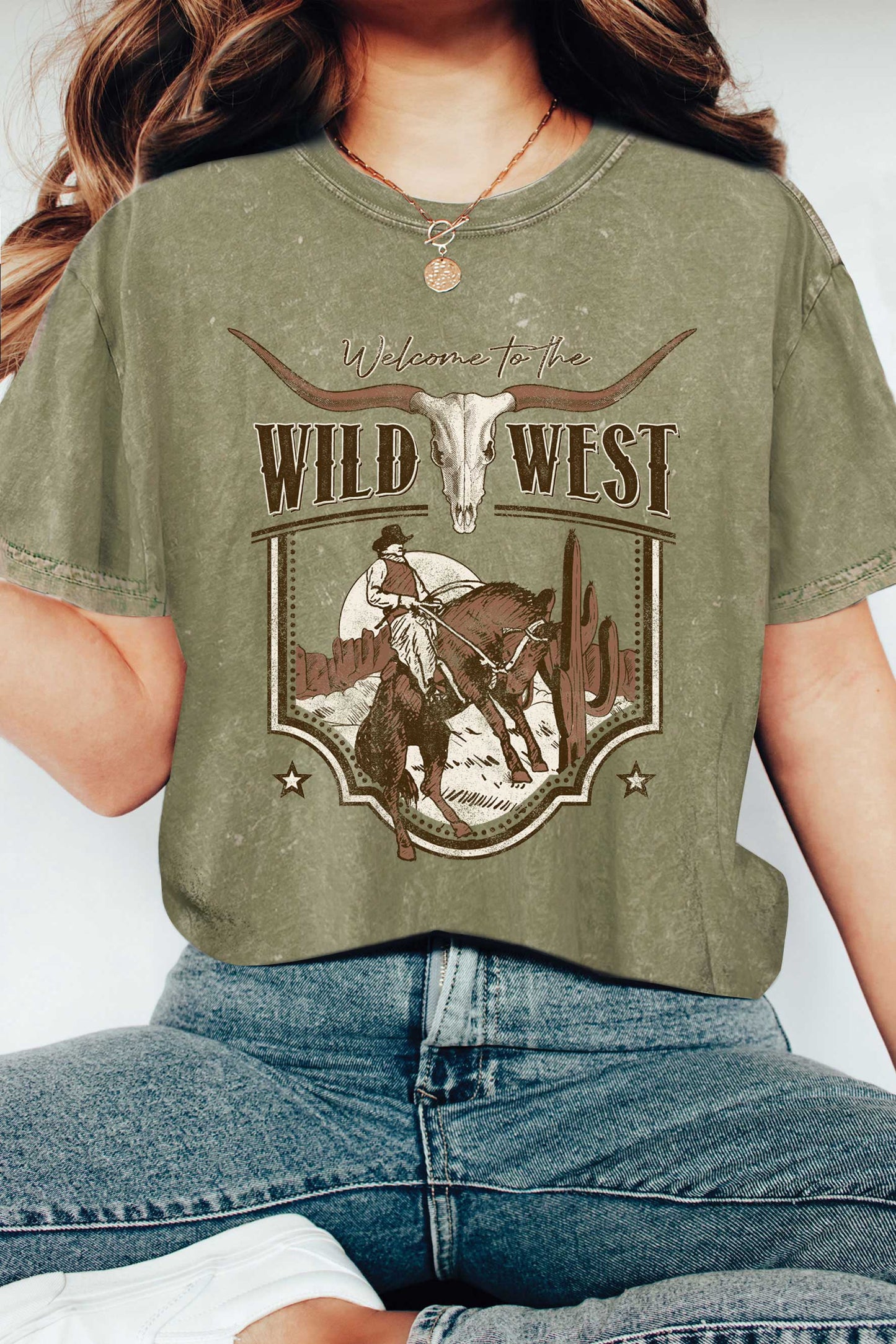 WELCOME TO THE WILD WEST COWBOY MINERAL GRAPHIC TSHIRTS