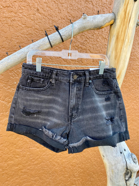 Black Cuffed Shorts