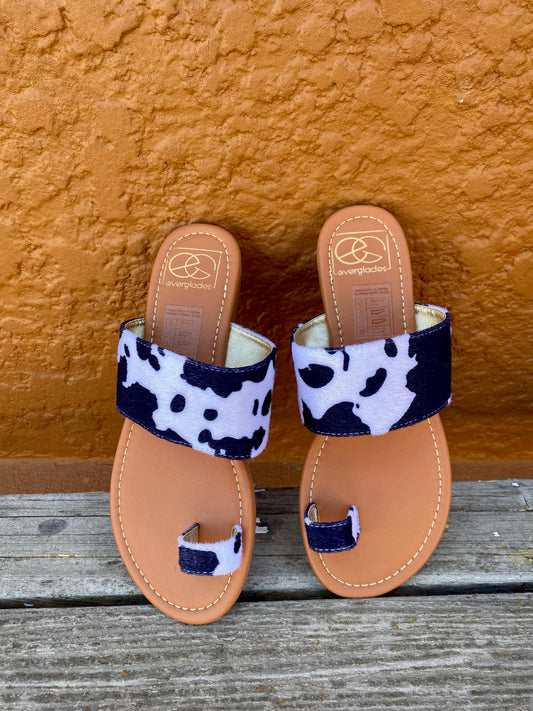 Cow Print Sandal