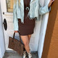 Ribbed Dress W/ halter neckline