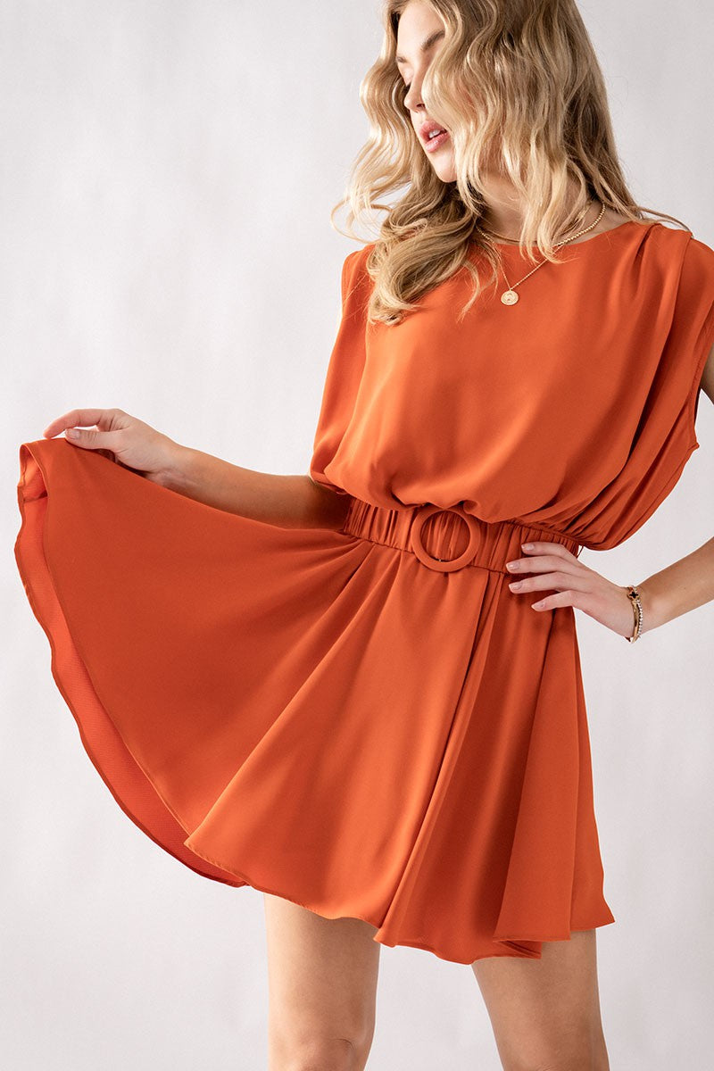 Belted Mini Dress - Small