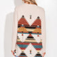 Rust Aztec Rib Cardigan