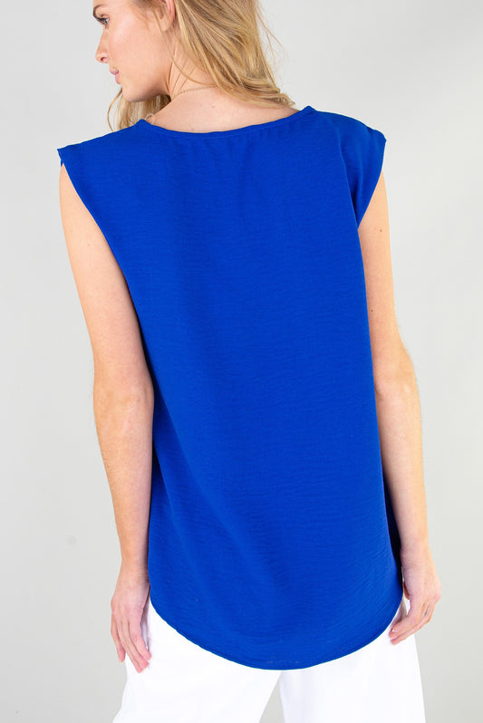 Sleeveless V-neck Top